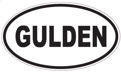 GULDEN - Oval Sticker