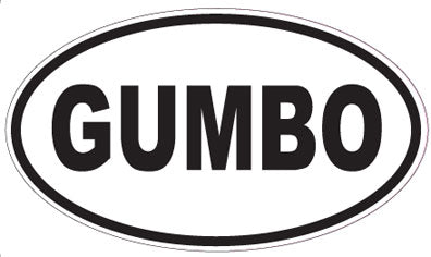 GUMBO - Oval Sticker