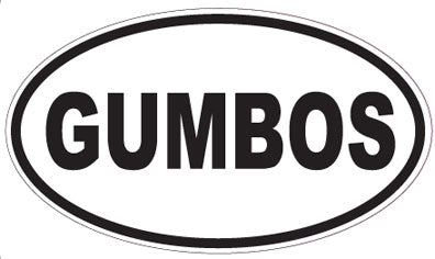 GUMBOS - Oval Sticker