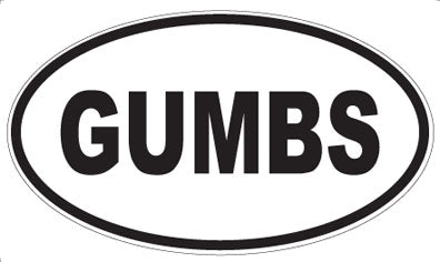 GUMBS - Oval Magnet