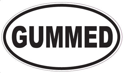 GUMMED - Oval Sticker