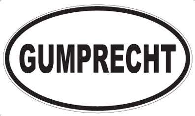 GUMPRECHT - Oval Sticker