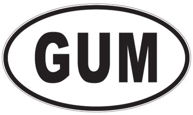 GUM - 3 Letter Initials Oval Magnet
