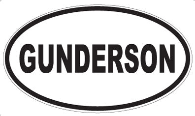 GUNDERSON - Oval Sticker