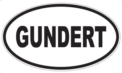 GUNDERT - Oval Magnet