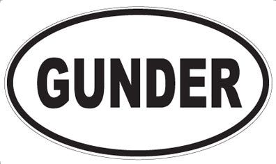 GUNDER - Oval Magnet