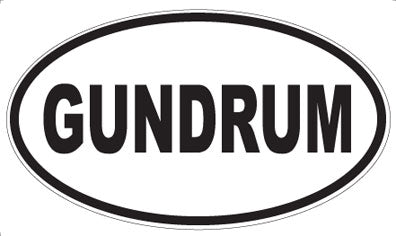 GUNDRUM - Oval Sticker