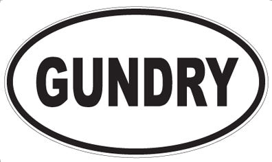 GUNDRY - Oval Magnet