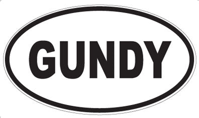 GUNDY - Oval Sticker