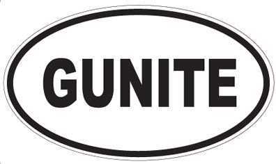 GUNITE - Oval Sticker
