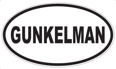 GUNKELMAN - Oval Magnet