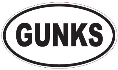 GUNKS - Oval Sticker