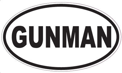 GUNMAN - Oval Sticker