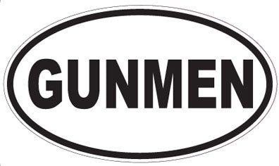 GUNMEN - Oval Sticker