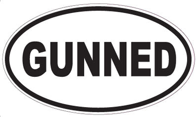 GUNNED - Oval Sticker