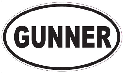 GUNNER - Oval Sticker