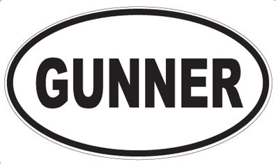 GUNNER - Oval Magnet