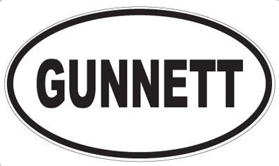 GUNNETT - Oval Sticker