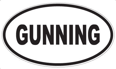 GUNNING - Oval Sticker