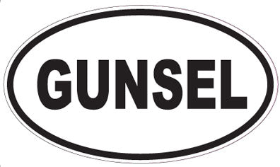 GUNSEL - Oval Sticker