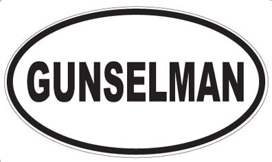 GUNSELMAN - Oval Sticker