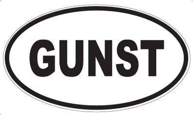 GUNST - Oval Sticker
