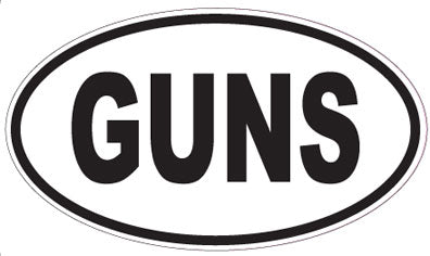 GUNS - Oval Sticker