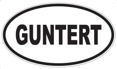 GUNTERT - Oval Sticker