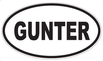 GUNTER - Oval Magnet