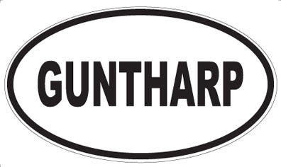 GUNTHARP - Oval Sticker