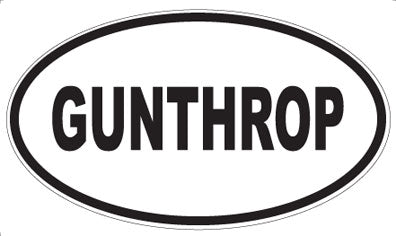 GUNTHROP - Oval Sticker