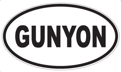 GUNYON - Oval Magnet