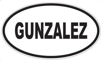 GUNZALEZ - Oval Sticker