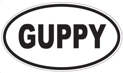 GUPPY - Oval Sticker