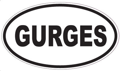 GURGES - Oval Sticker