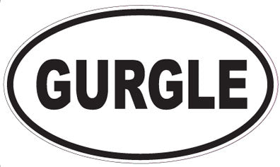 GURGLE - Oval Sticker