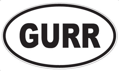 GURR - Oval Magnet