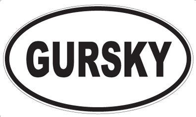 GURSKY - Oval Sticker
