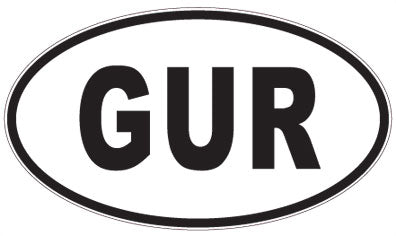 GUR - 3 Letter Initials Oval Magnet