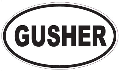 GUSHER - Oval Sticker