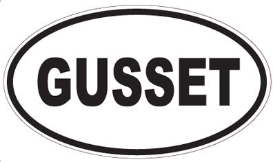 GUSSET - Oval Sticker