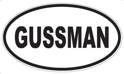 GUSSMAN - Oval Magnet