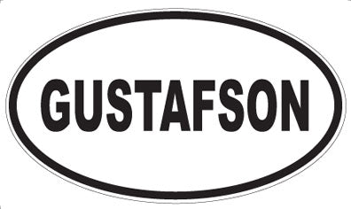 GUSTAFSON - Oval Magnet