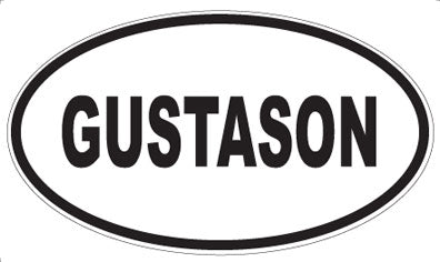 GUSTASON - Oval Magnet
