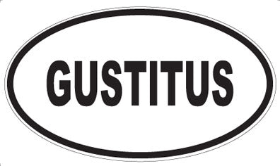 GUSTITUS - Oval Sticker