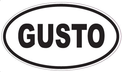 GUSTO - Oval Sticker