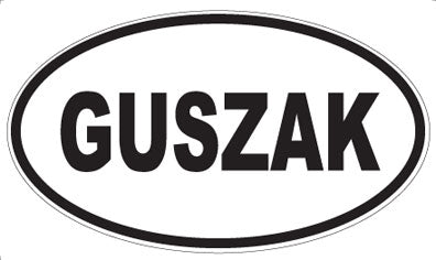 GUSZAK - Oval Sticker