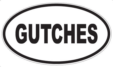 GUTCHES - Oval Sticker