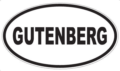 GUTENBERG - Oval Sticker