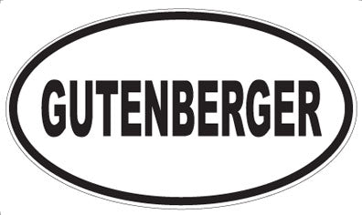 GUTENBERGER - Oval Sticker